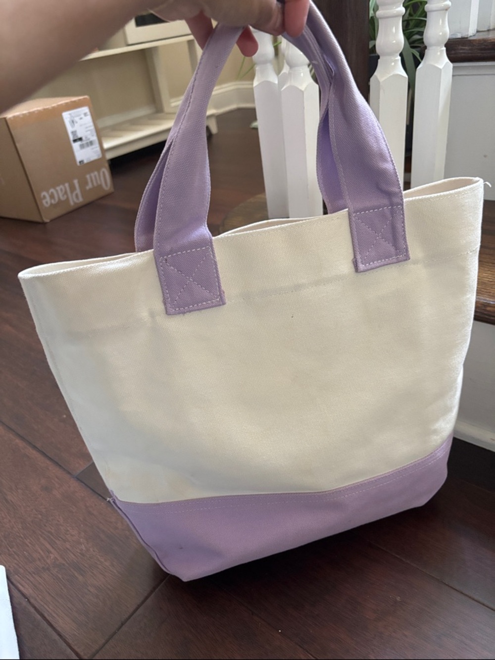 Pottery Barn Kids Unicorn Tote Bag in Pink and Lavender - Cute Canvas Accessory - Picture 4 of 10